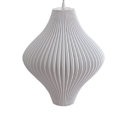 COLGANTE 1 LUZ E27 DE POLIMERO BIODEGRADABLE 60CM JUANA BLANCO